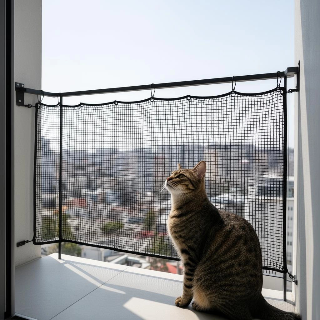 Balcony cat enclosure